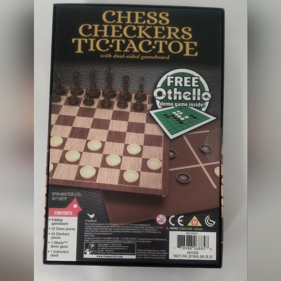 New Chess / Checkers / Tic Tac Toe Set - Picture 2 of 5